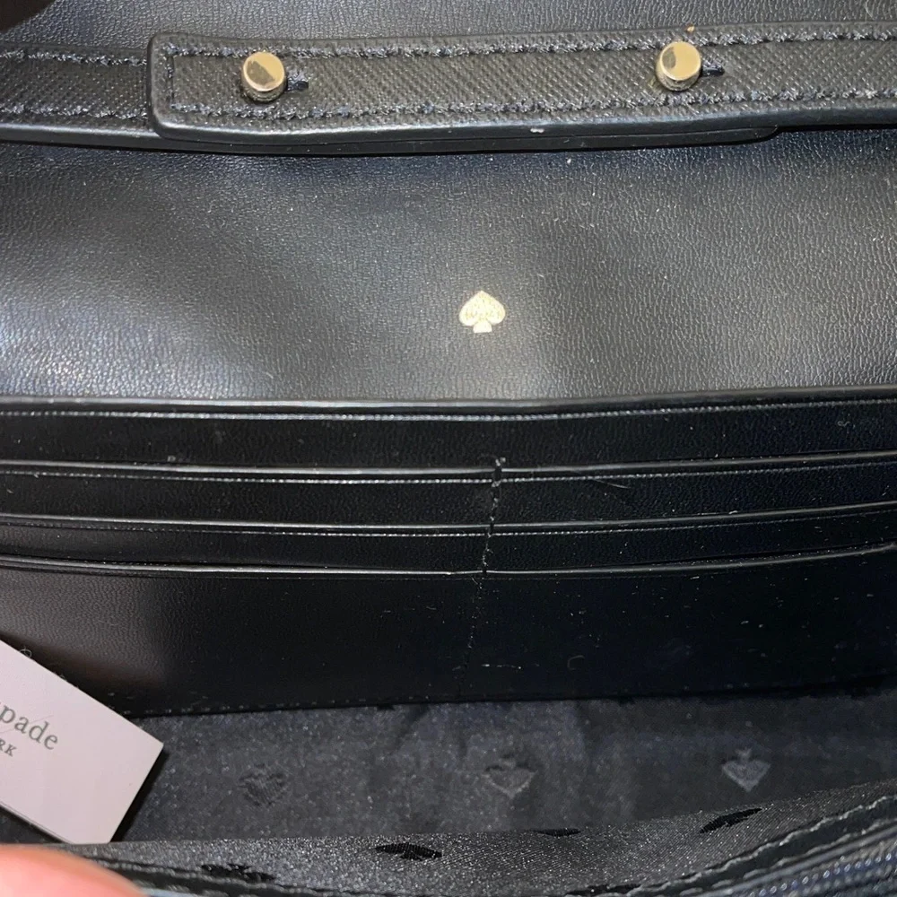 Kate Spade Taupe and Black Crossbody Bag Classic Design Kate Spade